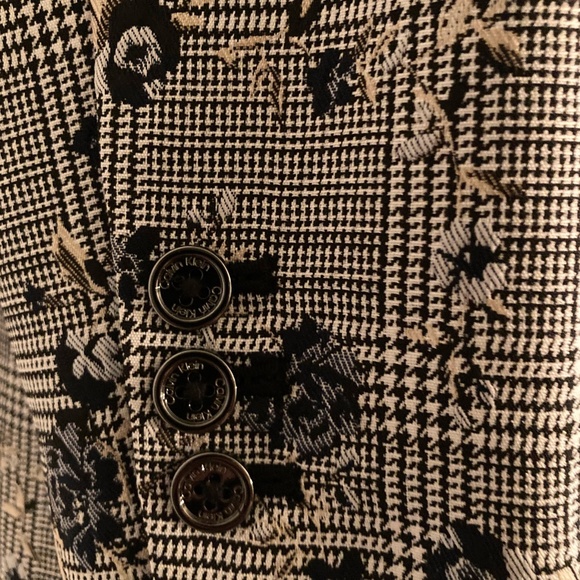 NWOT Calvin Klein Houndstooth Long Blazer/Coat - Picture 5 of 6